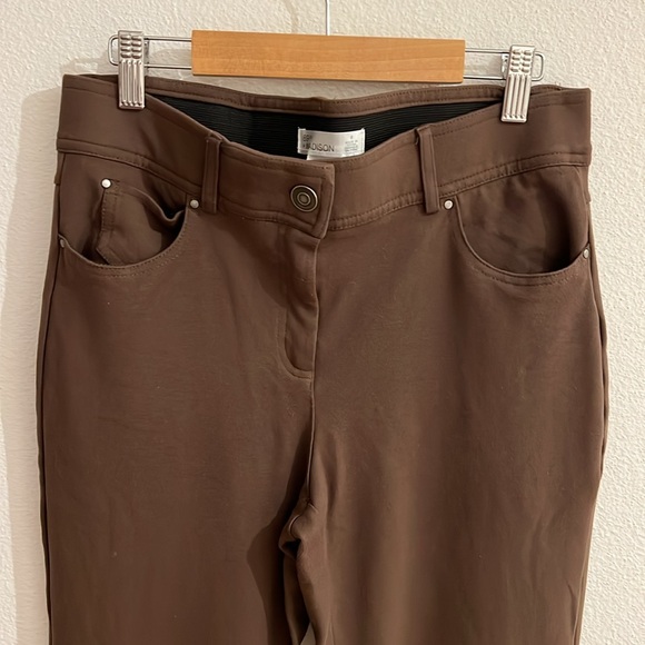 Dress stretch pants size 8 brown elastic waist - Picture 4 of 11